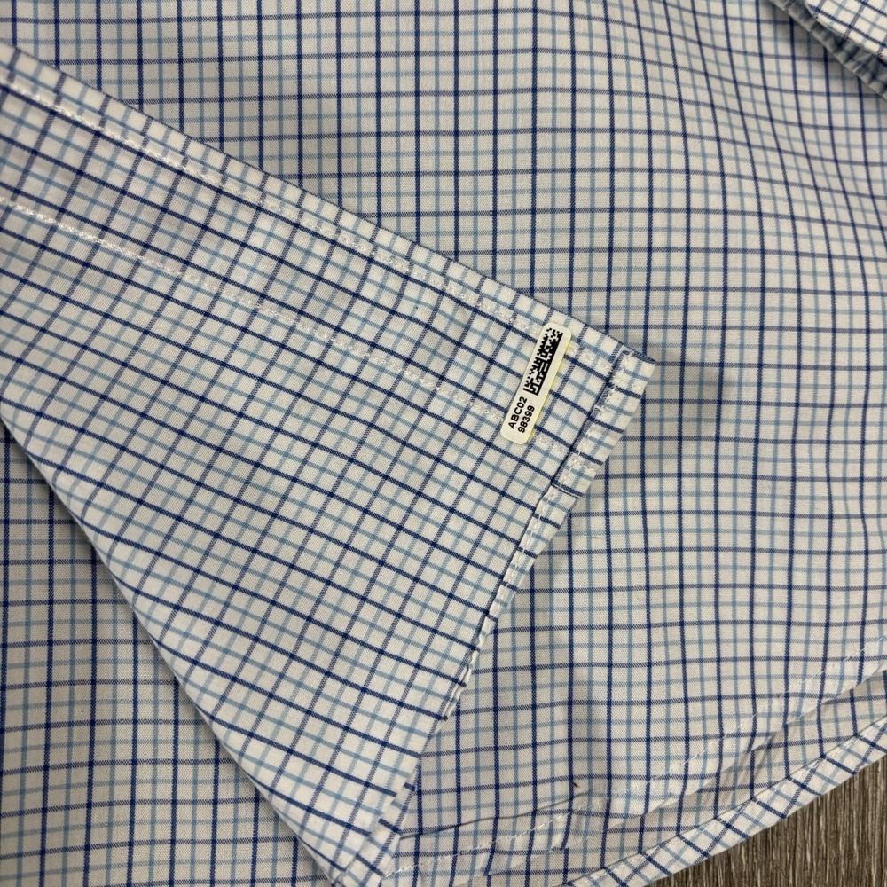 Vineyard Vines Whale Shirt Men's XL Check Blue Long Sleeve Cotton Button Down - Picture 5 of 8